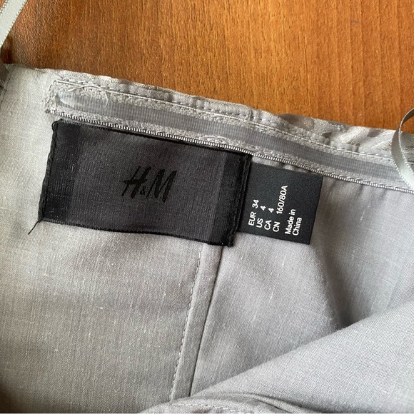 H&M Grey Cheetah Print Cocktail Dress Size 4 - Picture 6 of 8